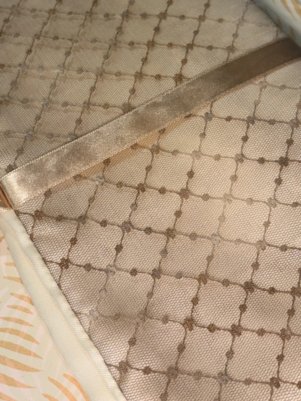 ⚜️ Handmade Champagne Silk & Lace Journal Cover ⚜️